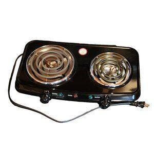 Very Gently Used One Time Portable Plugin Mainstays Double Burner